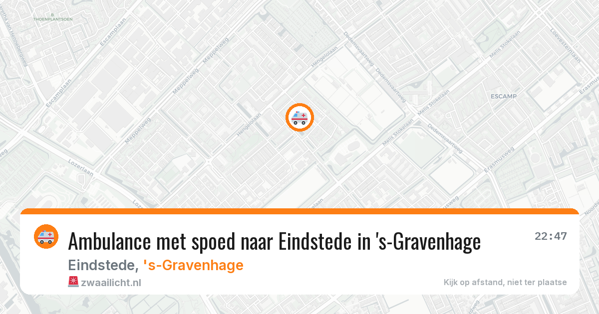 Ambulance met spoed naar Eindstede in 's-Gravenhage — 6 jul 2026