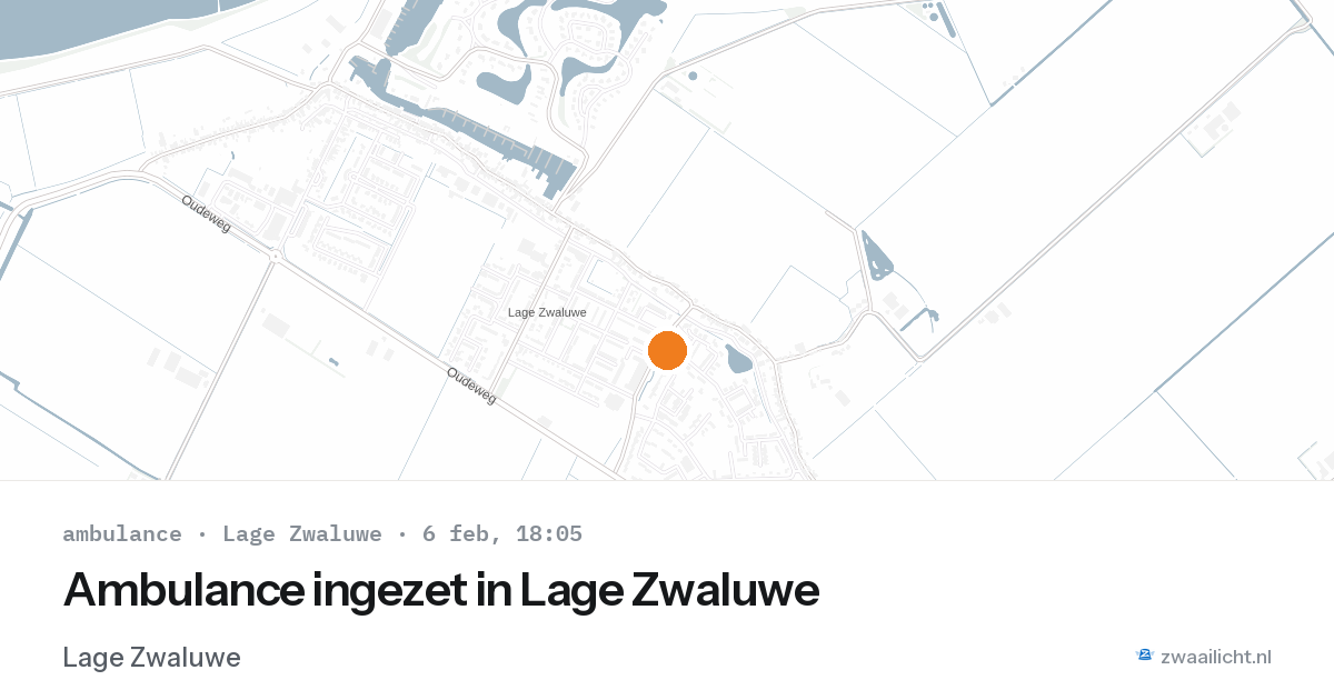 Ambulance ingezet in Lage Zwaluwe — 6 feb 2026
