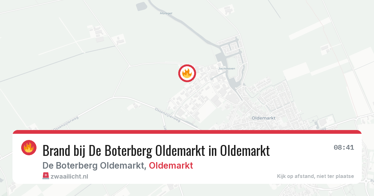Brand bij De Boterberg Oldemarkt in Oldemarkt — 1 mrt 2026