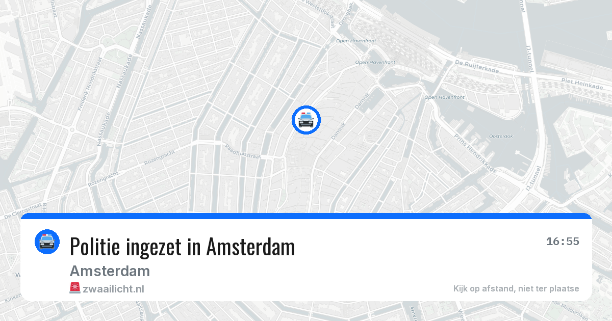 Politie ingezet in Amsterdam — 31 jul 2026 | 🚨 Zwaailicht.nl
