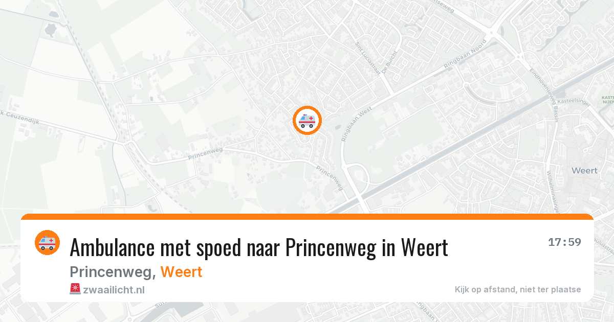 Ambulance met spoed naar Princenweg in Weert — 18 jun 2026