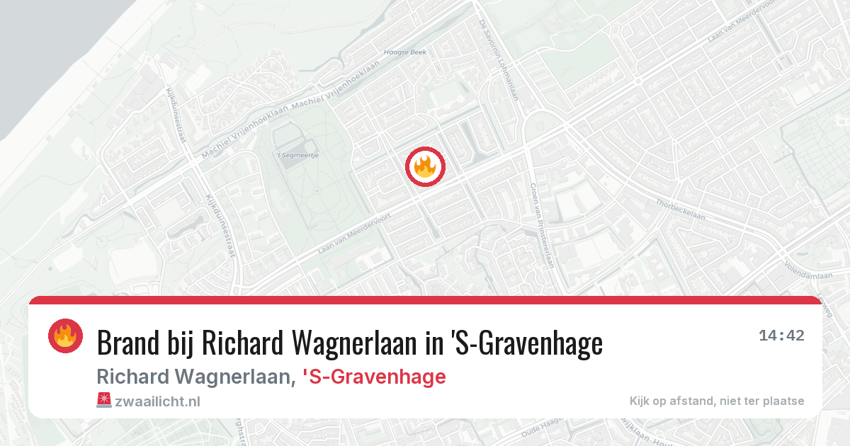 Brand bij Richard Wagnerlaan in 'S-Gravenhage — 1 mei 2026