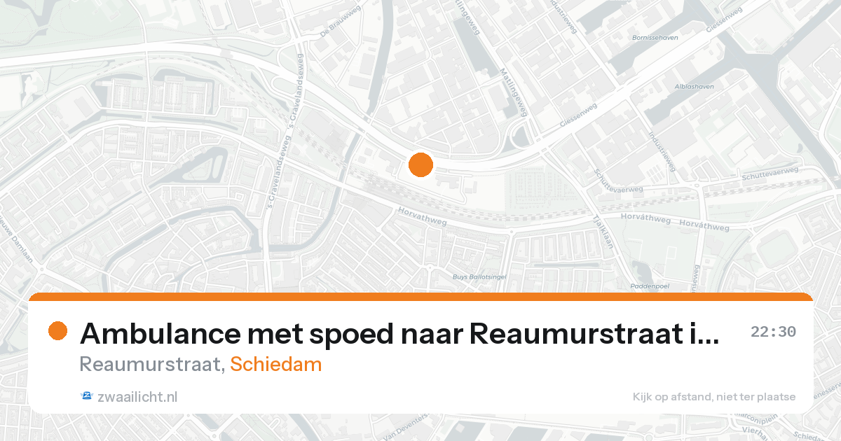 Ambulance met spoed naar Reaumurstraat in Schiedam — 30 jan 2026