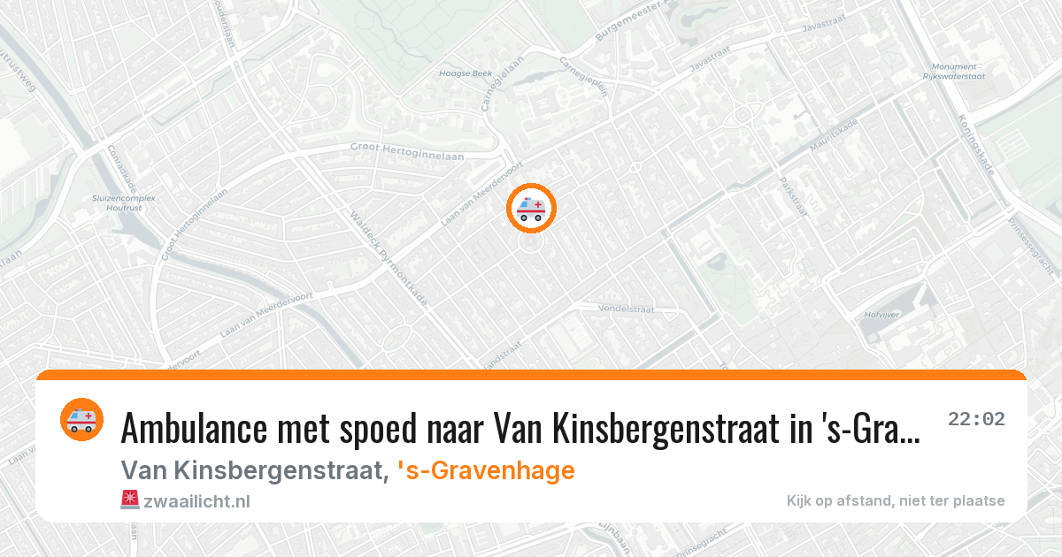 Ambulance met spoed naar Van Kinsbergenstraat in 's-Gravenhage — 29 mei 2026