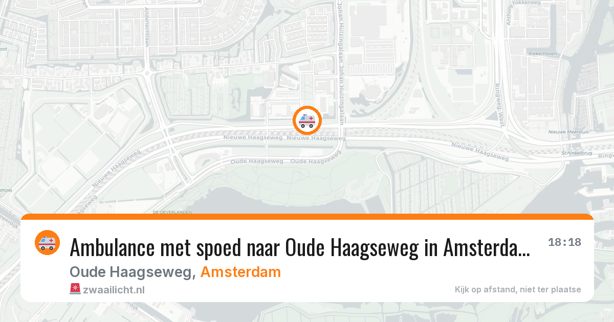 Ambulance met spoed naar Oude Haagseweg in Amsterdam — 7 apr 2026