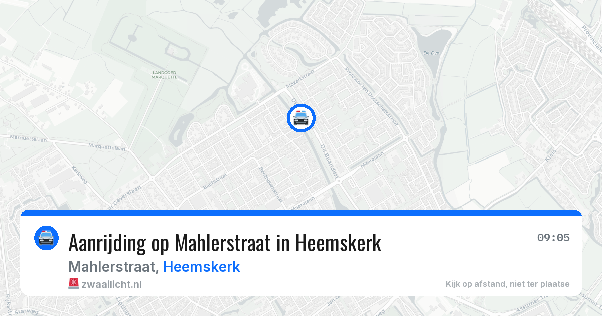 Aanrijding op Mahlerstraat in Heemskerk — 16 jul 2026