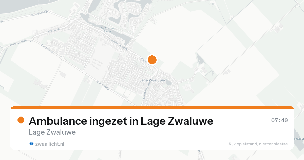 Ambulance ingezet in Lage Zwaluwe — 25 jun 2026