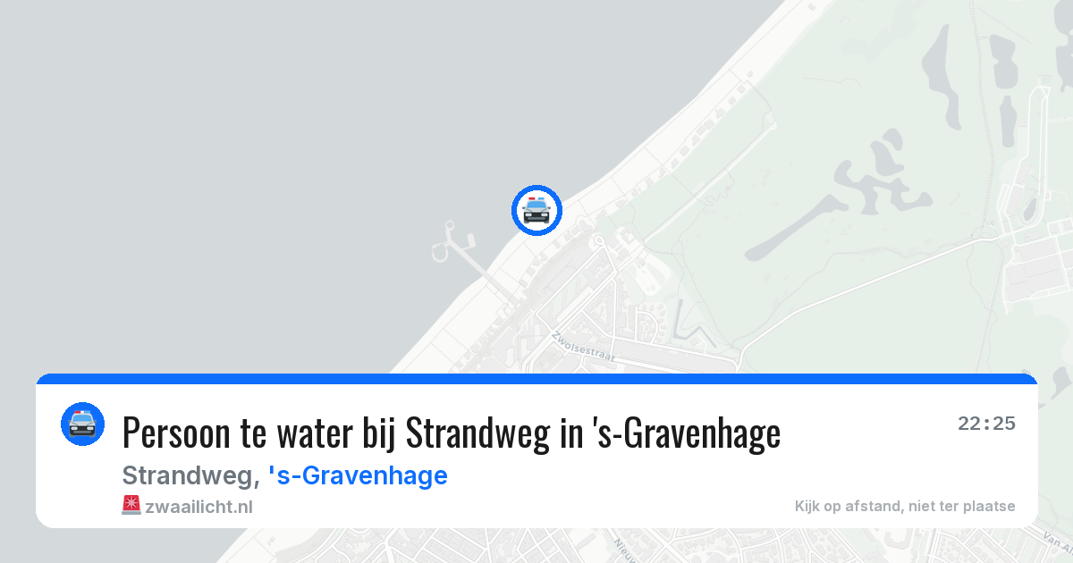 Persoon te water bij Strandweg in 's-Gravenhage — 9 jul 2026