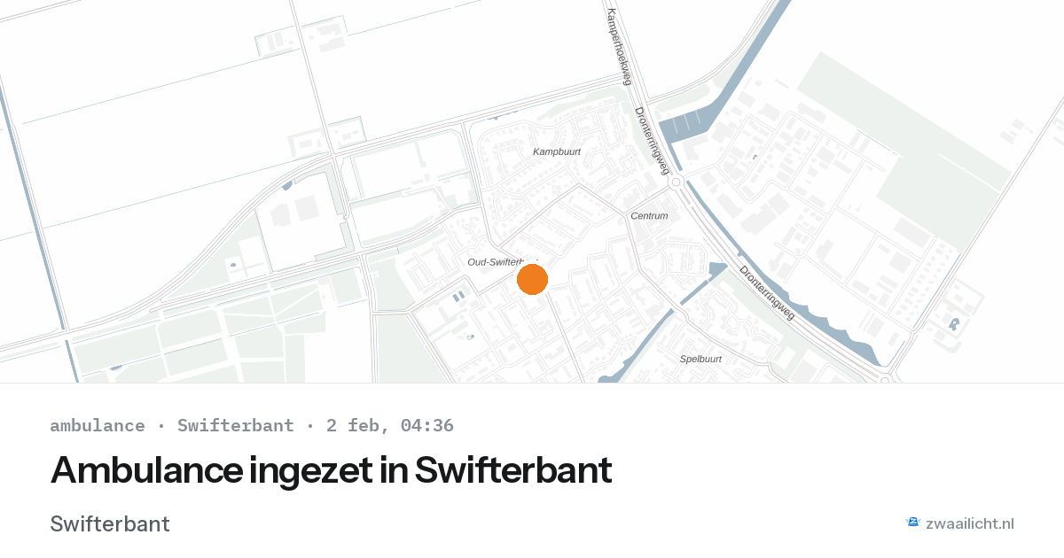 Ambulance ingezet in Swifterbant — 2 feb 2026