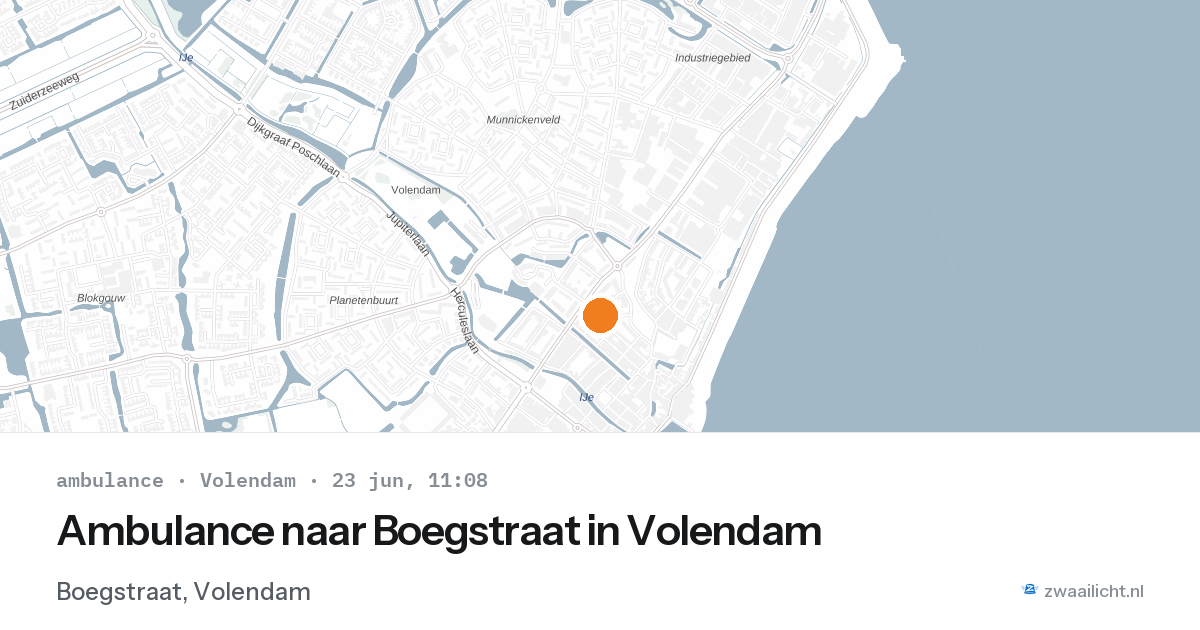 Ambulance naar Boegstraat in Volendam — 23 jun 2026