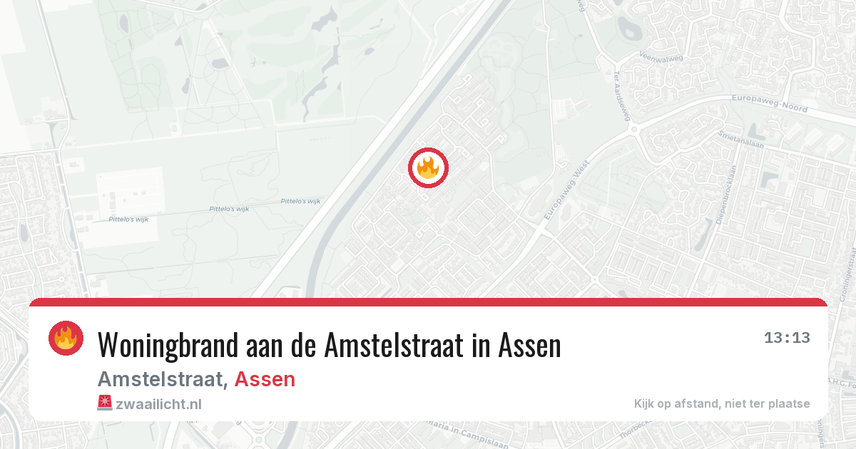 Woningbrand aan de Amstelstraat in Assen — 2 apr 2026