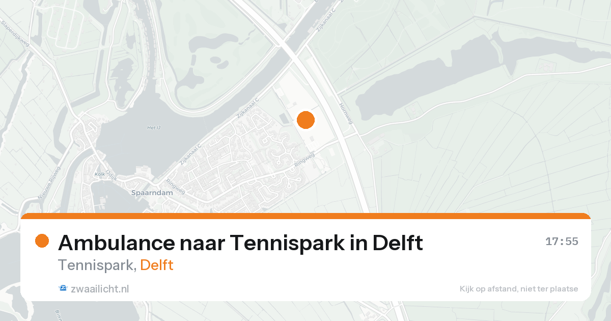 Ambulance naar Tennispark in Delft — 18 aug 2026
