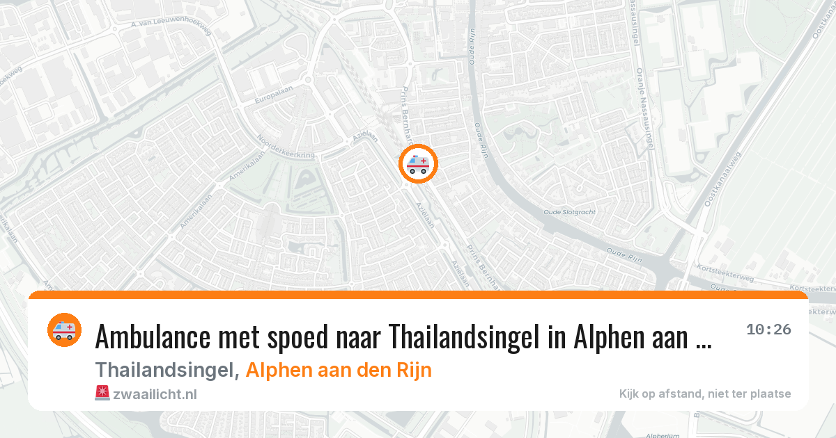 Ambulance met spoed naar Thailandsingel in Alphen aan den Rijn — 12 feb 2026