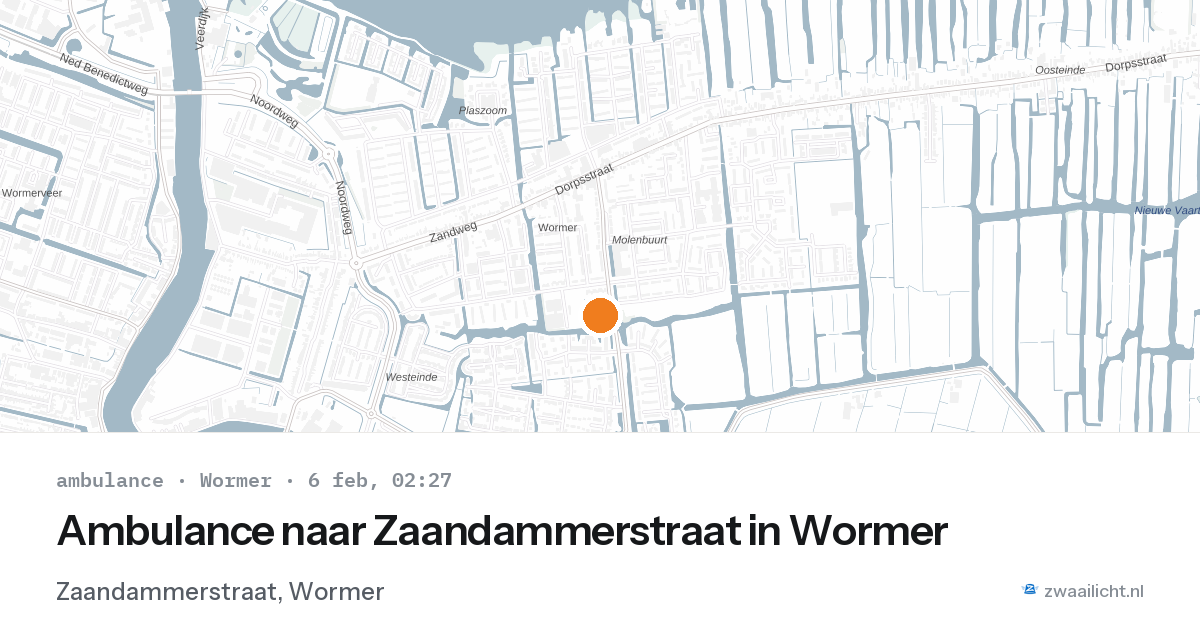 Ambulance naar Zaandammerstraat in Wormer — 6 feb 2026