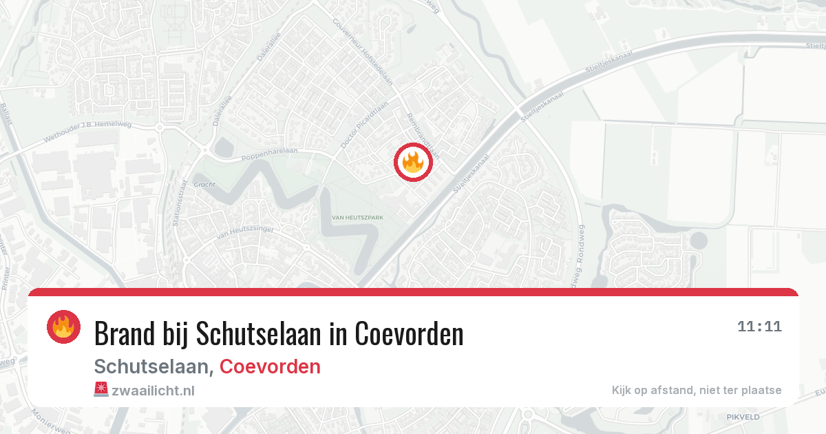 Brand bij Schutselaan in Coevorden — 22 mei 2026