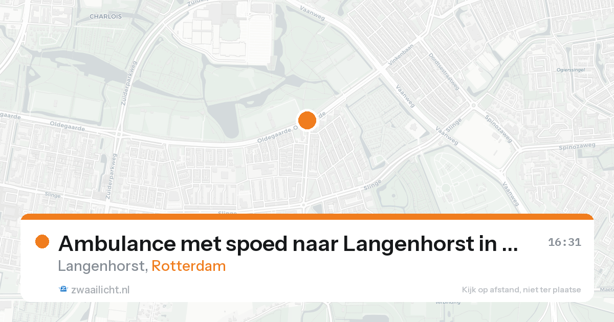 Ambulance met spoed naar Langenhorst in Rotterdam — 8 jun 2026