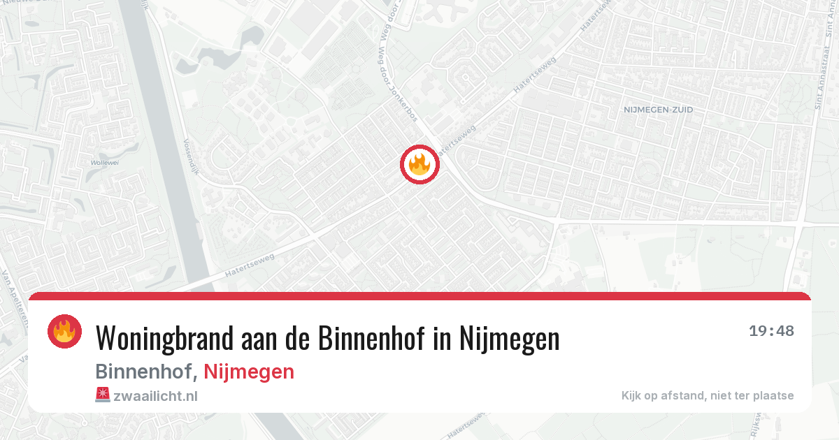 Woningbrand aan de Binnenhof in Nijmegen — 13 mei 2026
