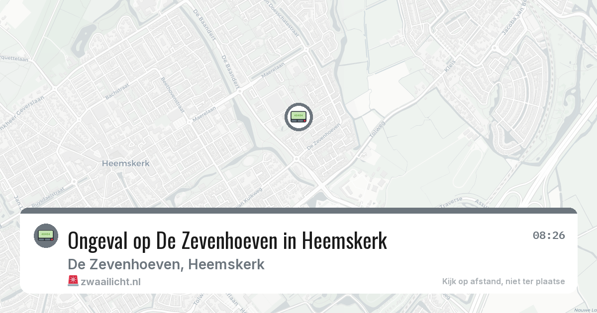Ongeval op De Zevenhoeven in Heemskerk — 25 feb 2026