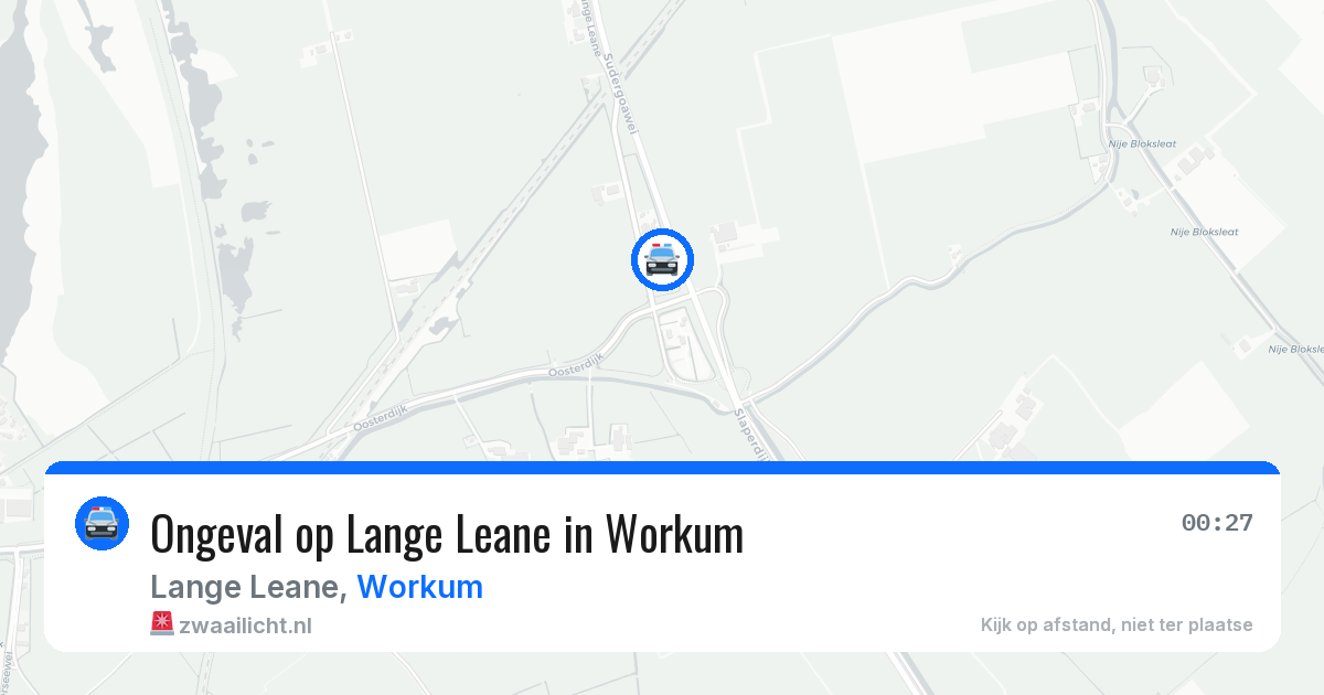 Ongeval op Lange Leane in Workum — 20 jun 2026