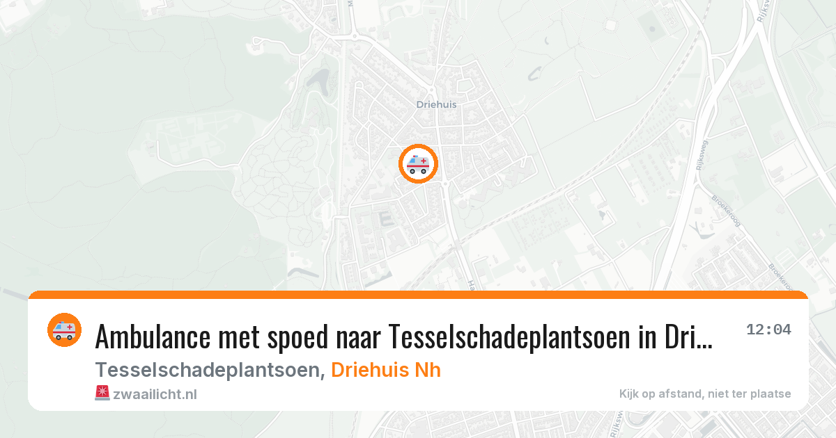 Ambulance met spoed naar Tesselschadeplantsoen in Driehuis Nh — 21 jul 2026