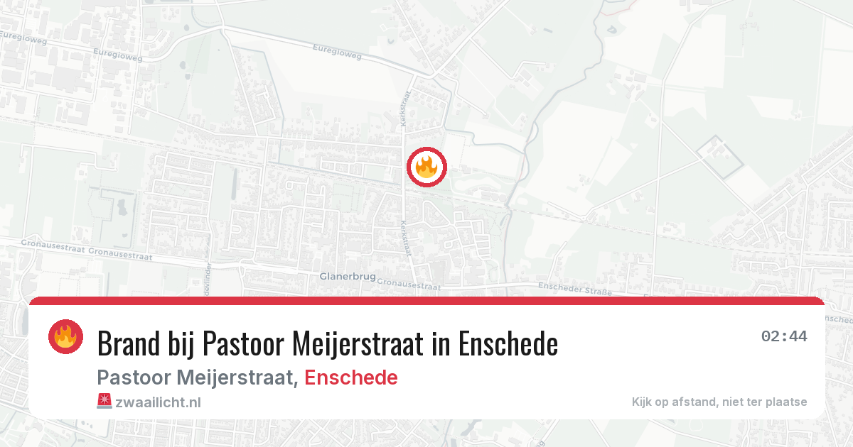 Brand bij Pastoor Meijerstraat in Enschede — 13 jul 2026