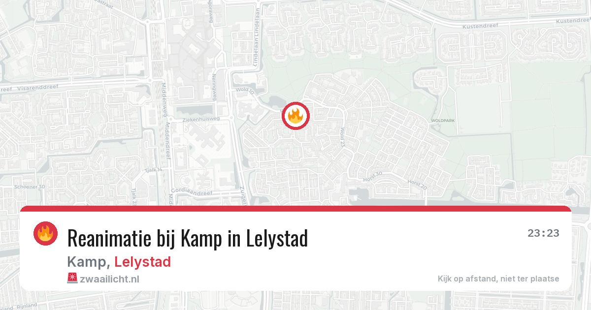 Reanimatie bij Kamp in Lelystad — 9 mrt 2026