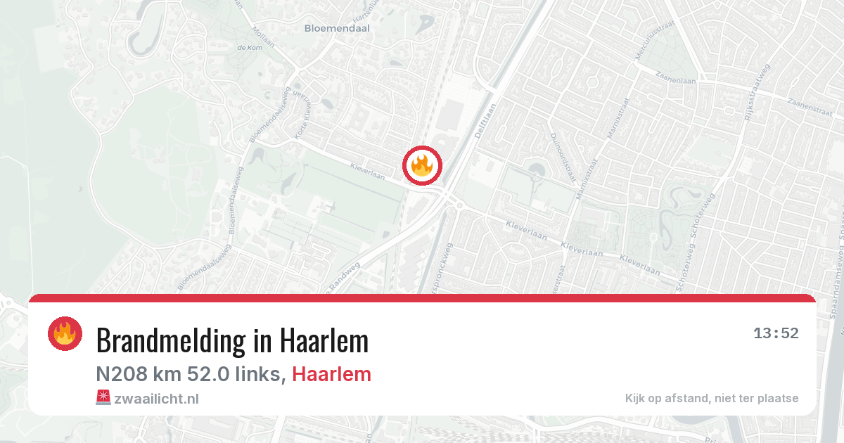 Brandmelding in Haarlem — 14 aug 2026