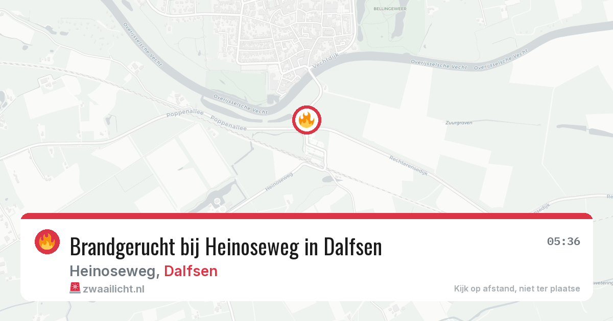 Brandgerucht bij Heinoseweg in Dalfsen — 10 jul 2026