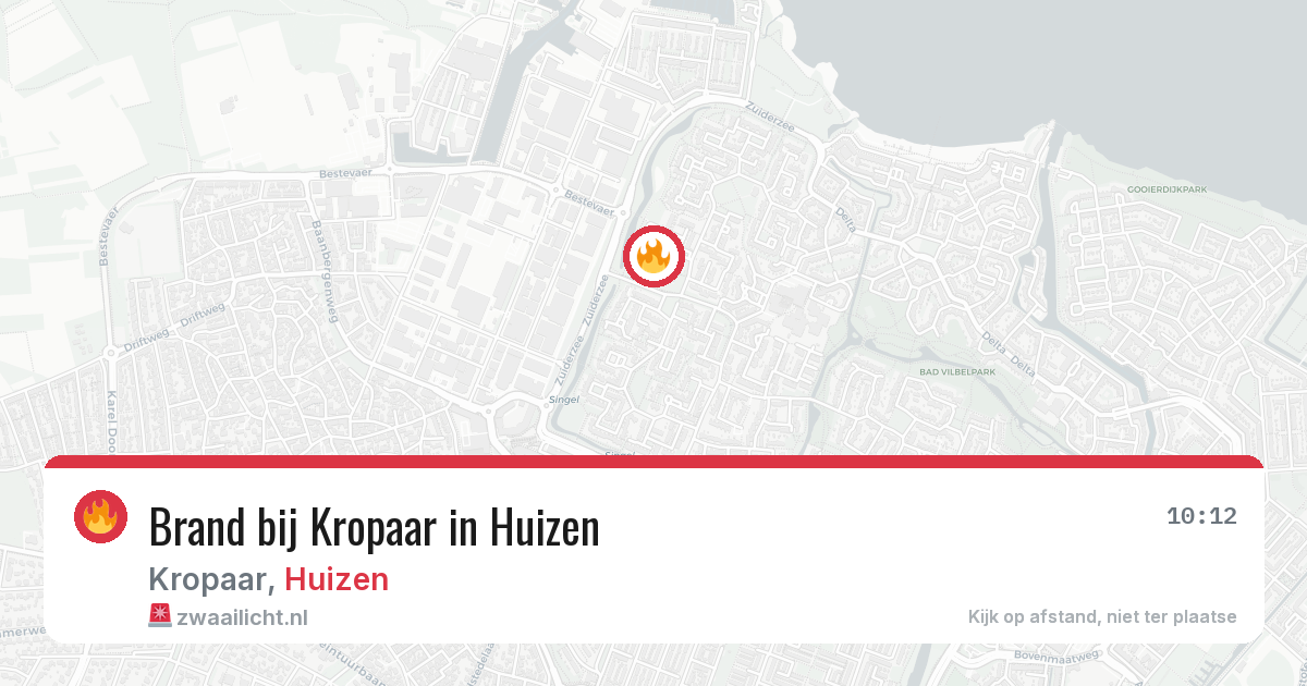 Brand bij Kropaar in Huizen — 20 jun 2026