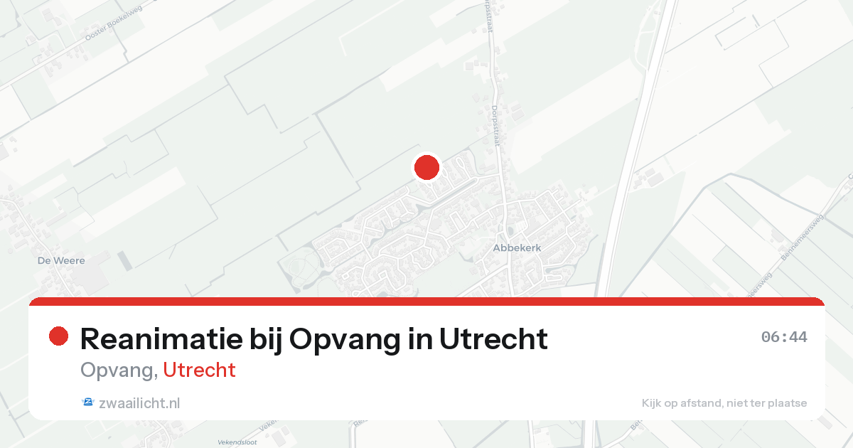 Reanimatie bij Opvang in Utrecht — 23 aug 2026