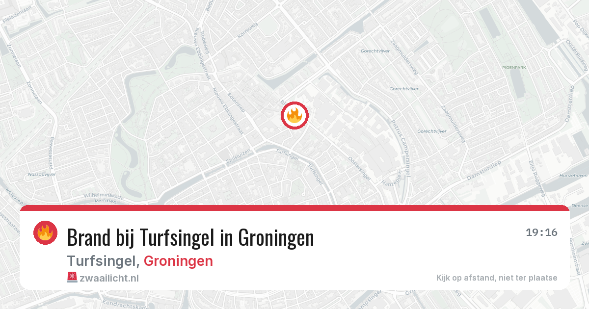 Brand bij Turfsingel in Groningen — 12 jun 2026
