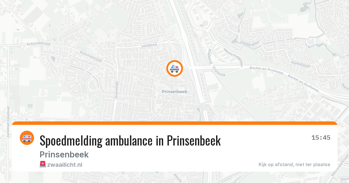 Spoedmelding ambulance in Prinsenbeek — 12 mei 2026