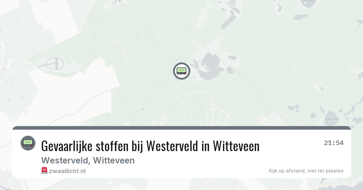 Gevaarlijke stoffen bij Westerveld in Witteveen — 1 mei 2026