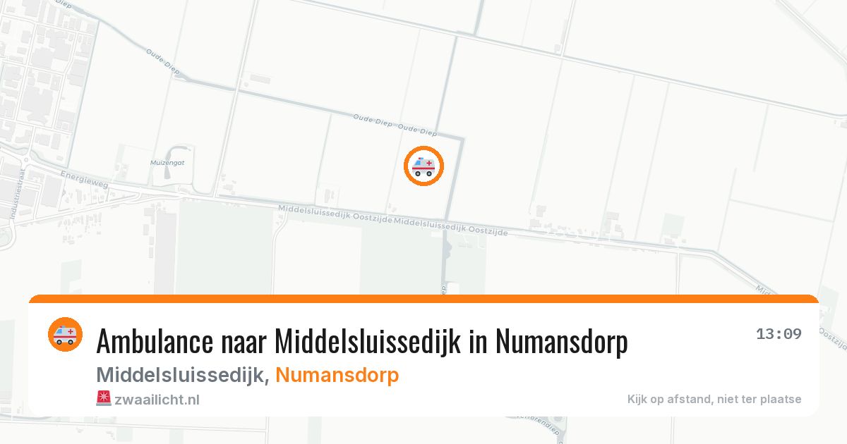 Ambulance naar Middelsluissedijk in Numansdorp — 12 aug 2026
