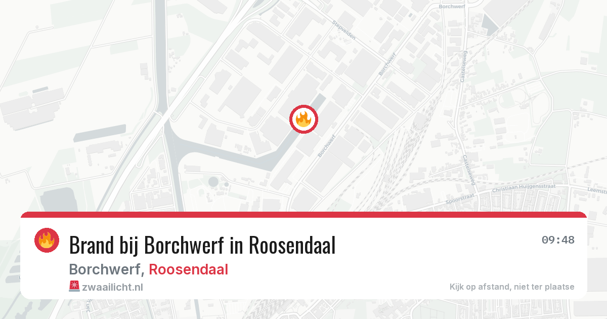 Brand bij Borchwerf in Roosendaal — 6 mei 2026