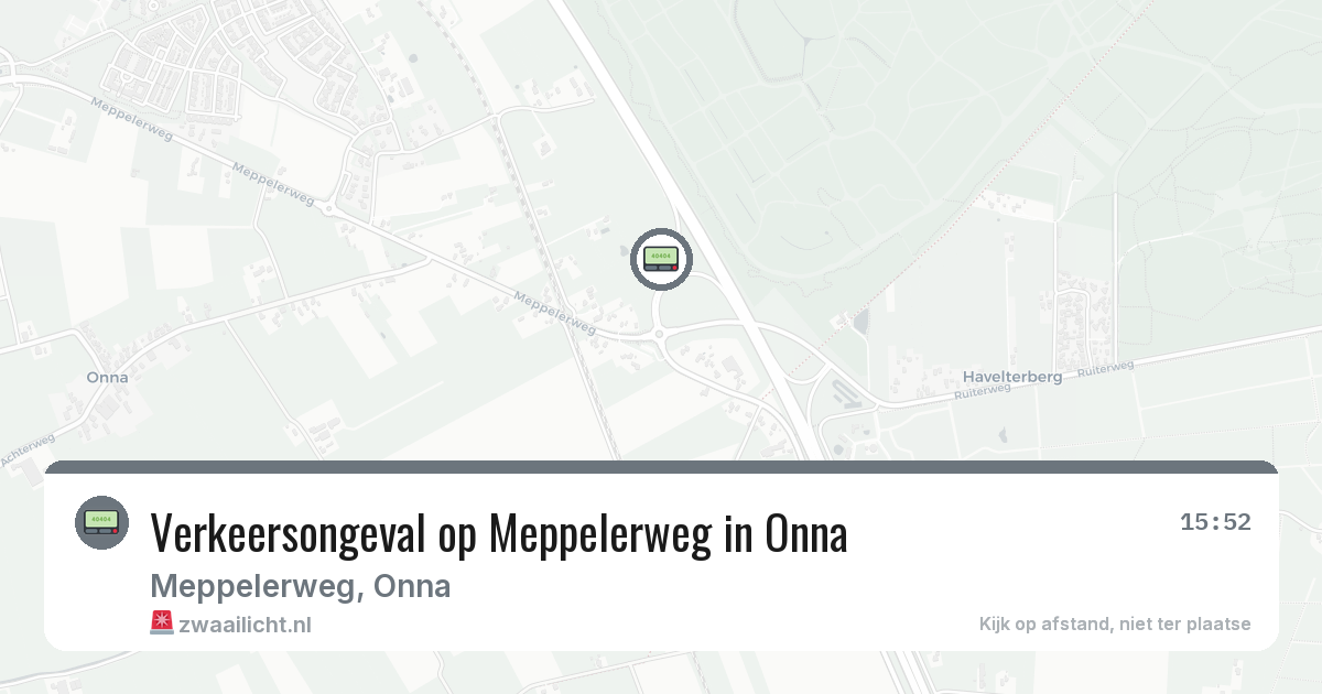 Verkeersongeval op Meppelerweg in Onna — 2 mrt 2026
