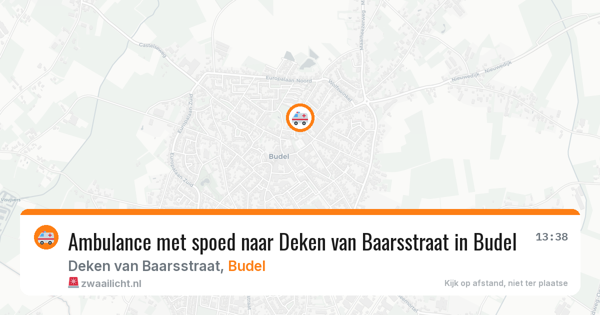 Ambulance met spoed naar Deken van Baarsstraat in Budel — 29 jun 2026