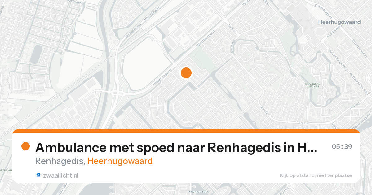 Ambulance met spoed naar Renhagedis in Heerhugowaard — 24 aug 2026