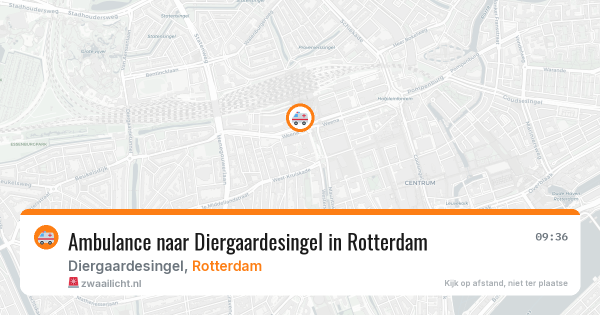 Ambulance naar Diergaardesingel in Rotterdam — 23 jul 2026
