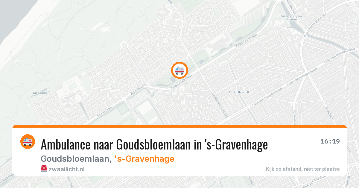 Ambulance naar Goudsbloemlaan in 's-Gravenhage — 11 aug 2026