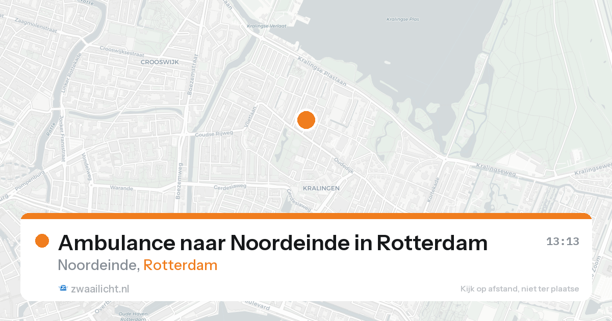 Ambulance naar Noordeinde in Rotterdam — 17 aug 2026