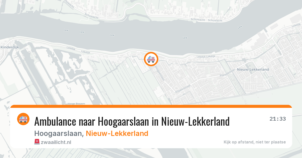 Ambulance naar Hoogaarslaan in Nieuw-Lekkerland — 11 apr 2026