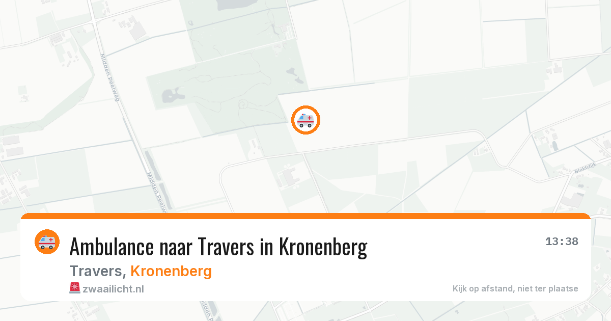 Ambulance naar Travers in Kronenberg — 23 mei 2026
