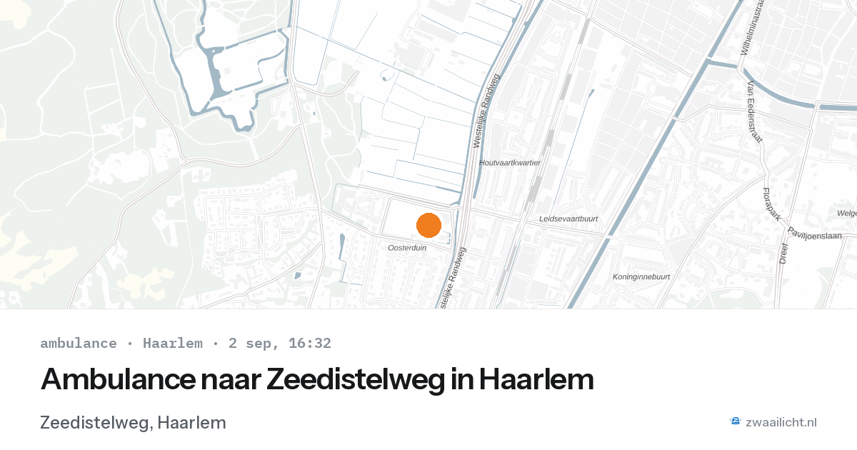 Ambulance naar Zeedistelweg in Haarlem — 2 sep 2026