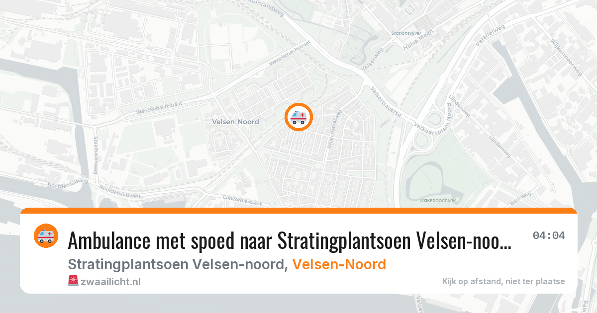 Ambulance met spoed naar Stratingplantsoen Velsen-noord in Velsen-Noord — 21 jun 2026