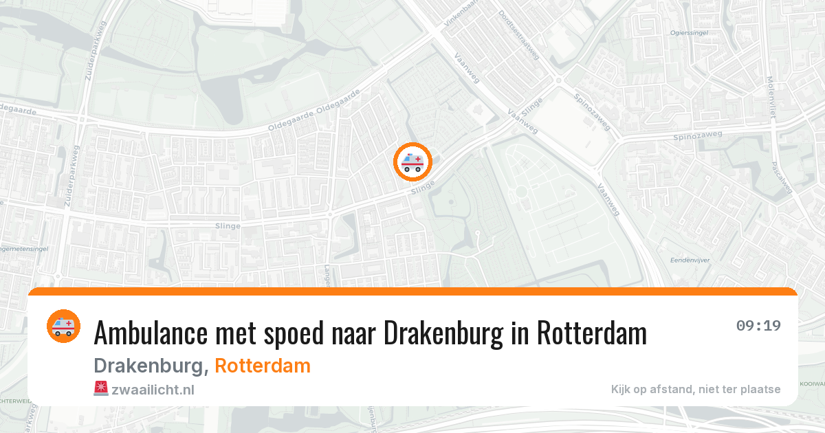 Ambulance met spoed naar Drakenburg in Rotterdam — 22 jul 2026