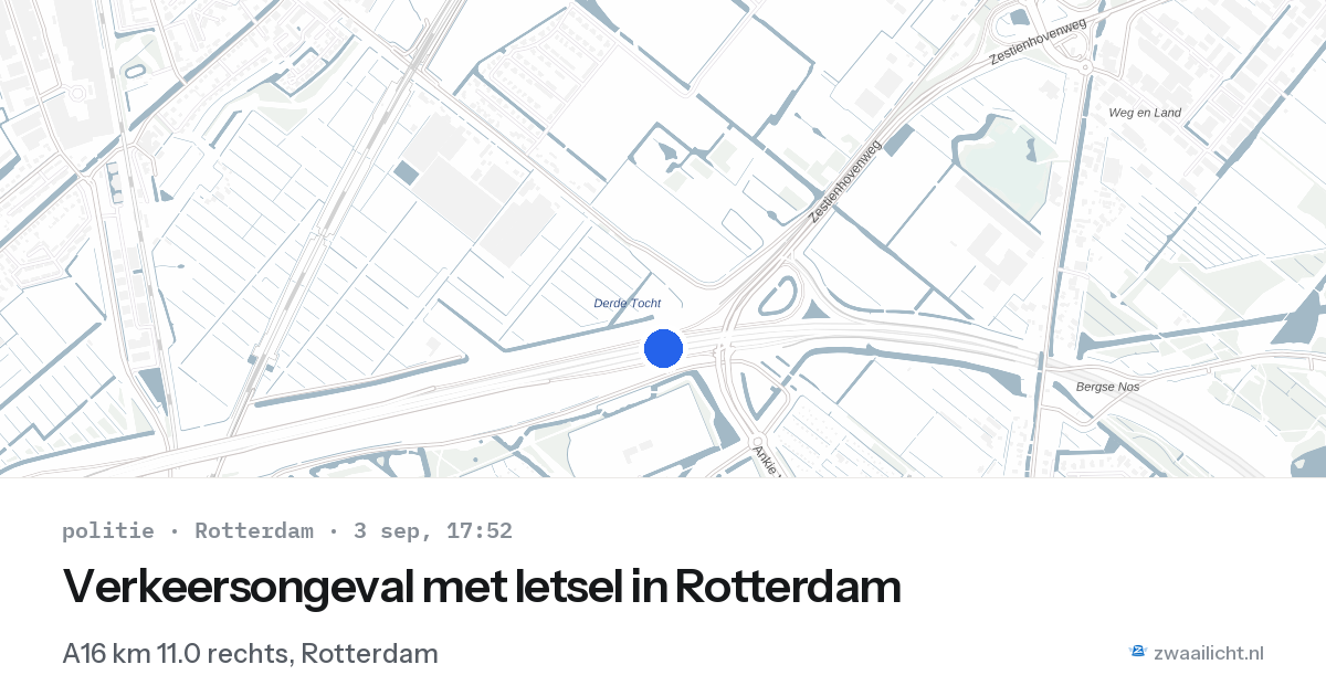 Verkeersongeval met letsel in Rotterdam — 3 sep 2026