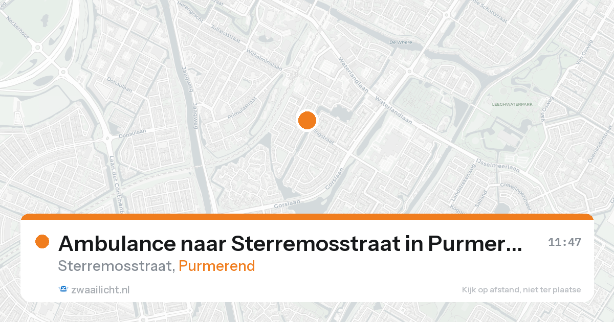 Ambulance naar Sterremosstraat in Purmerend — 19 aug 2026