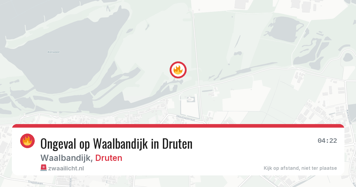 Ongeval op Waalbandijk in Druten — 27 jun 2026