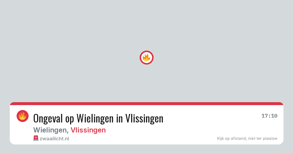 Ongeval op Wielingen in Vlissingen — 12 aug 2026